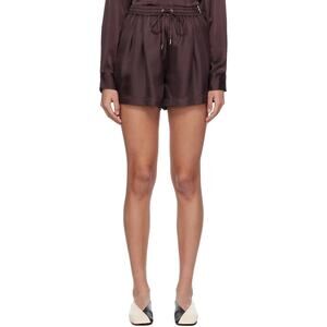 Silk Laundry Slouch Brown Shorts Size M